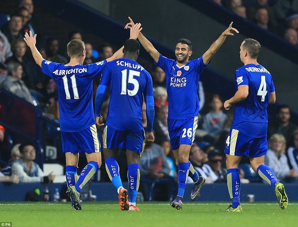 Leicester pokonuje West Brom Albion 3:2