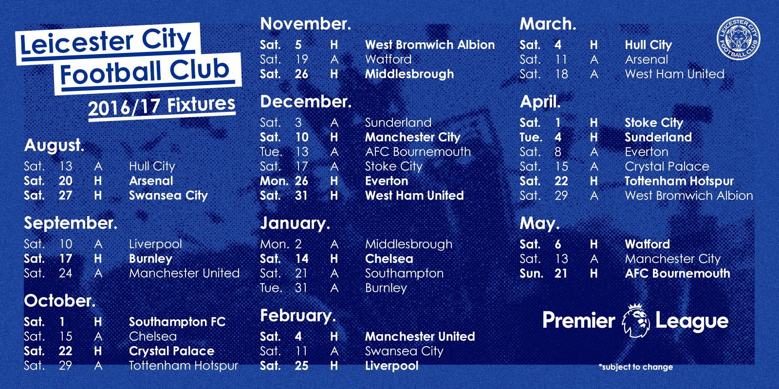 Terminarz Premier League 2016/2017