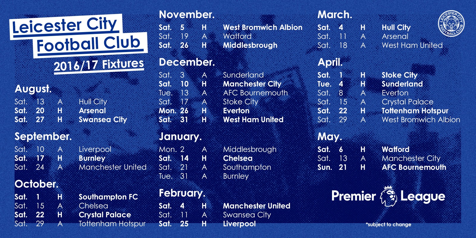 Terminarz Premier League 2016/2017